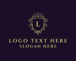 Luxury - Crown Shield Crest logo design