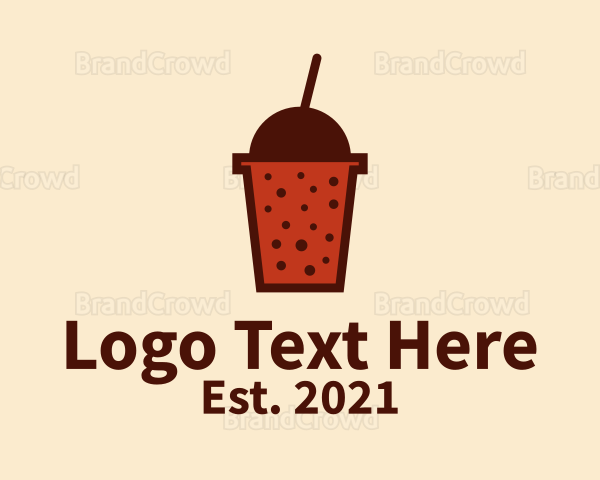 Boba Milk Tea Logo