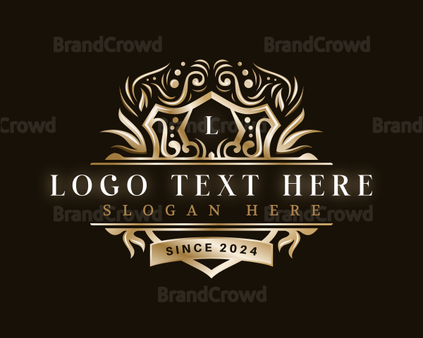 Luxury Floral Shield Logo