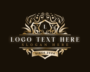 Luxury Floral Shield Logo