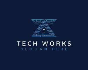 AI Pyramid Tech logo design