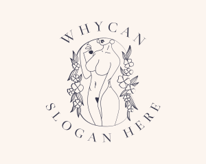 Woman - Nature Naked Body logo design