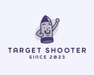 Shooter - Bullet Firearm Ammunition logo design