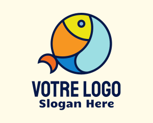 Colorful Ocean Fish  Logo