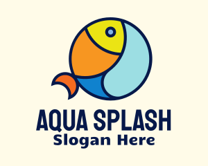 Colorful Ocean Fish  logo design