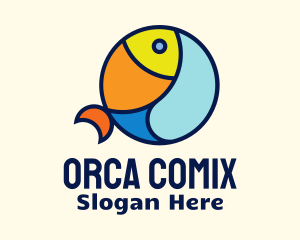 Fish Pond - Colorful Ocean Fish logo design