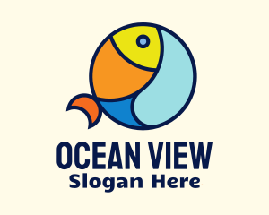 Colorful Ocean Fish  logo design