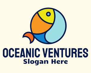 Colorful Ocean Fish  logo design