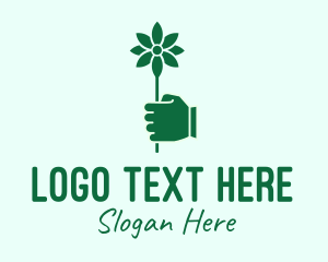 Flower Shop - Green Flower Delivery logo design