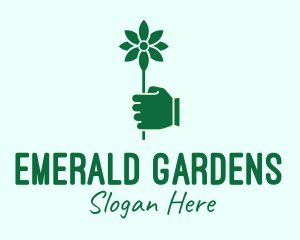 Green Flower Delivery logo design