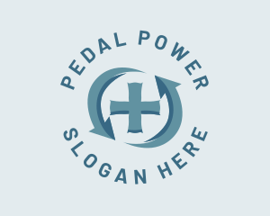 Medical Cross Cycle logo design