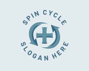 Medical Cross Cycle logo design