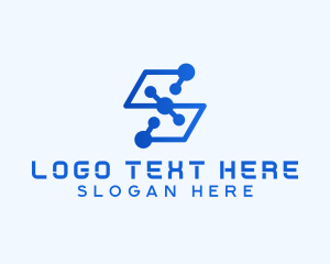 Website - Digital Circuit Letter S logo design