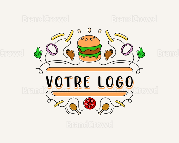 Burger Gourmet Cafeteria Logo