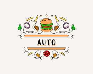Burger Gourmet Cafeteria Logo
