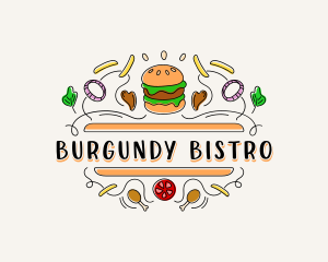 Burger Gourmet Cafeteria logo design