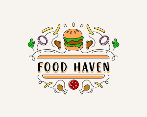 Cafeteria - Burger Gourmet Cafeteria logo design