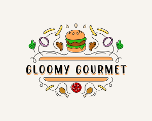 Burger Gourmet Cafeteria logo design