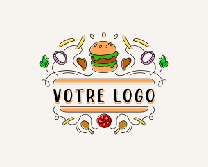 Bistro - Burger Gourmet Cafeteria logo design