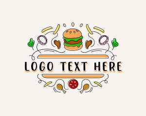 Cafeteria - Burger Gourmet Cafeteria logo design