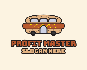 Hot Dog Sandwich Bus Logo