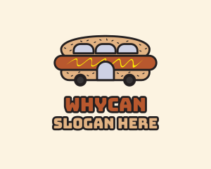 Hot Dog Sandwich Bus Logo