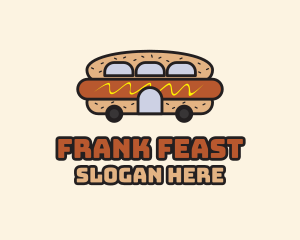 Frankfurter - Hot Dog Sandwich Bus logo design