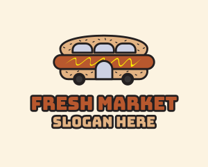 Stall - Hot Dog Sandwich Bus logo design