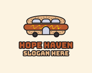 Snack Bar - Hot Dog Sandwich Bus logo design