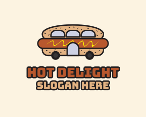 Hot Dog Sandwich Bus logo design