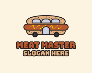 Hot Dog Sandwich Bus logo design