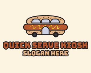 Kiosk - Hot Dog Sandwich Bus logo design