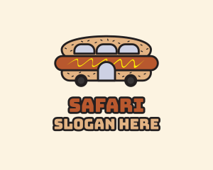 Diner - Hot Dog Sandwich Bus logo design