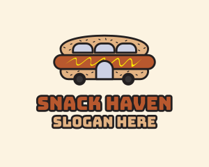 Hot Dog Sandwich Bus logo design