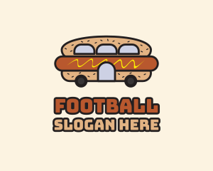 Bread - Hot Dog Sandwich Bus logo design