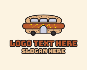 Hot Dog Sandwich Bus Logo