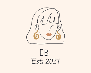 Couture - Woman Fashion Style Earrings logo design