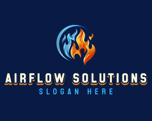 Fire Ice Ventilation logo design