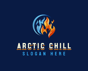 Ice - Fire Ice Ventilation logo design