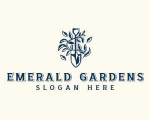 Plant Gardening Shovel logo design