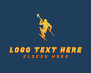 Man - Lightning Power Man logo design