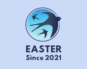 Pilot - Blue Flying Birds logo design