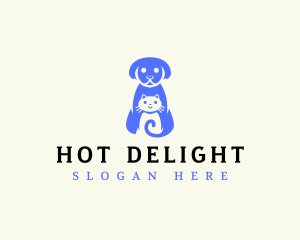 Dog Cat Pet Care logo design