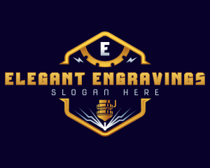 Mechanical Laser Engraver logo design