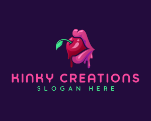 Erotic Cherry Lips logo design