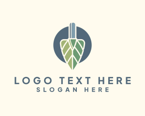 Natural - Leaf Shovel Garden logo design