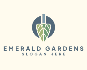 Leaf Shovel Garden logo design