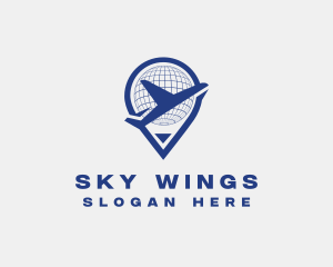 Airplane - Global Flight Airplane logo design