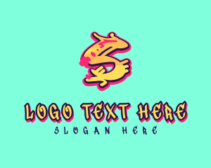 Teenager - Graffiti Art Letter S logo design