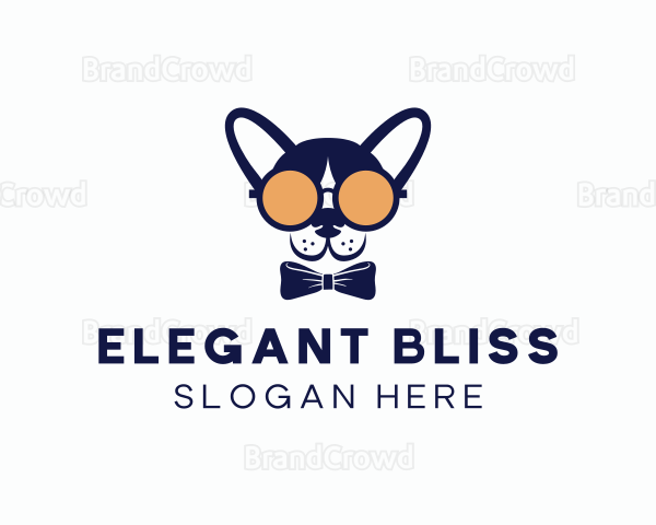 Hipster Dog Accessory Logo